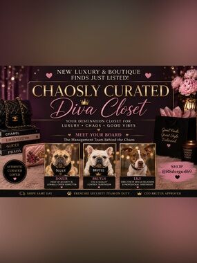 💋 Welcome to Chaosly Curated Diva Closet 🐾
Luxury • Rescue Dogs • Managed Chaos